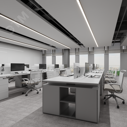 Светильник светодиодный RVE-PLS5050-980-N (Линейный 980х50х50мм 26Вт Накладной 4000К Серый RAL9006 МУАР) - фото 3