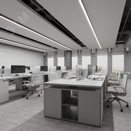 Светильник светодиодный RVE-PLS5070-500-N (Линейный 500х50х70мм 15Вт Накладной 4000К Серый RAL9006 МУАР) - фото 3