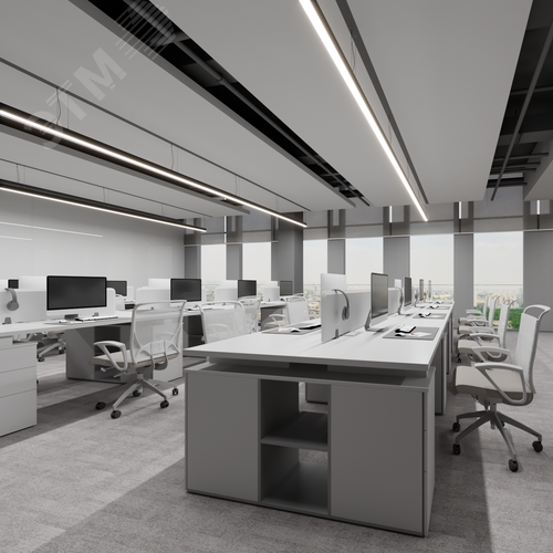 Светильник светодиодный RVE-PLS5070-1210-P (Линейный 1210х50х70мм 32Вт Подвесной 4000К Серый RAL9006 МУАР) - фото 3