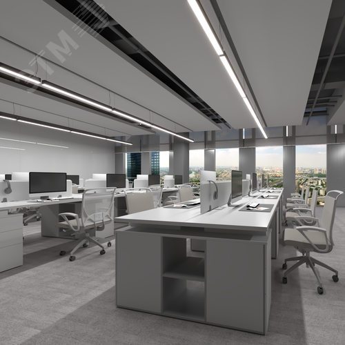 Светильник светодиодный RVE-PLS6070-980-P (Линейный 980х60х70мм 52Вт Подвесной 4000К Серый RAL9006 МУАР) - фото 3