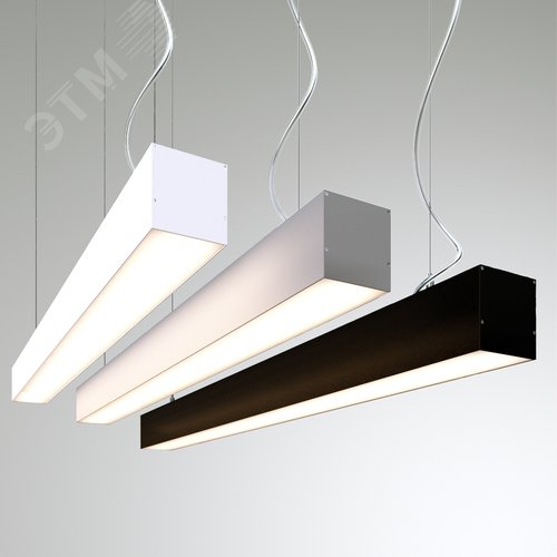 Светильник светодиодный RVE-PLS7070-500-P (Линейный 500х70х70мм 26Вт Подвесной 4000К Серый RAL9006 МУАР) - фото 1