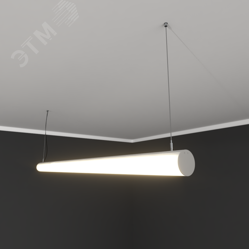 Светильник светодиодный RVE-PLSD30-980-P (Линейный 980хD30мм 26Вт Подвесной 4000К Серый RAL9006 МУАР) светильник - фото 1