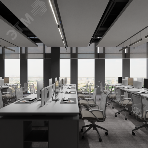 Светильник светодиодный RVE-VOLAN-1085-P (Линейный 1085х39х80мм 27Вт 50 град Подвесной 4000K CRI90 Черный) - фото 3