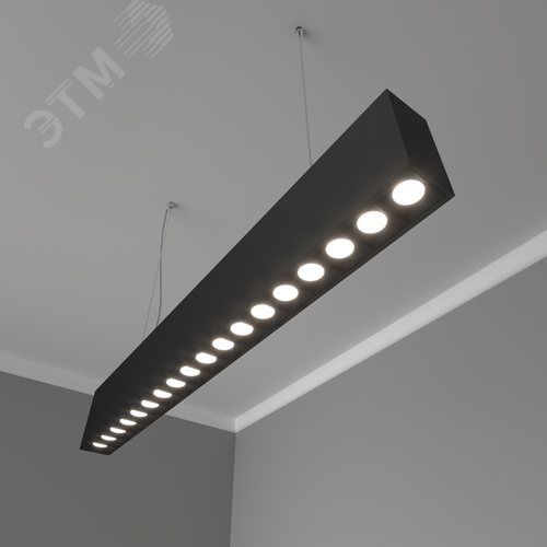 Светильник светодиодный RVE-VOLAN-1085-P (Линейный 1085х39х80мм 27Вт 50 град Подвесной 4000K CRI90 Черный) - фото 1