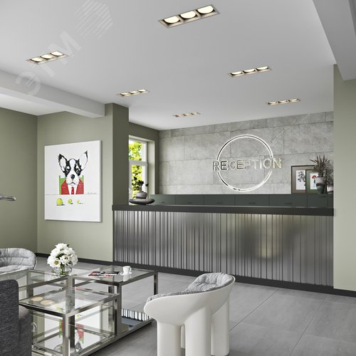 Светильник светодиодный RVE-LBX-SENSO-3X-190x540-V (Карданник 190х540х67мм 26Вт Встраиваемый 4000K белый) - фото 2