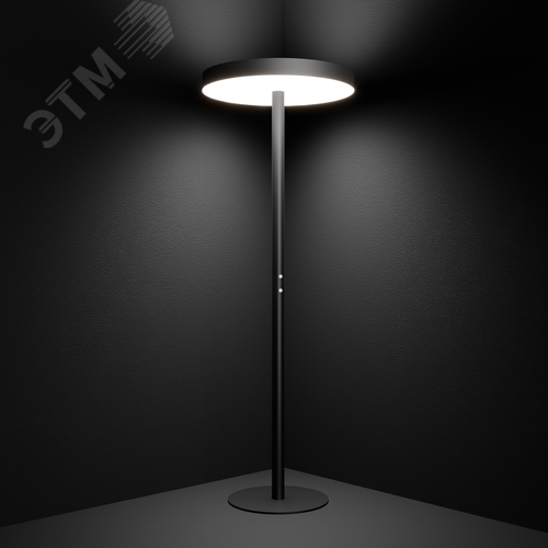 Изображение товара Светильник светодиодный RVE-LBX-CIELO-UPDOWN-2150х600-T (Торшер круг 600х600х80мм 84Вт напольный 4000K стойка 2060х400мм черный) (шт)