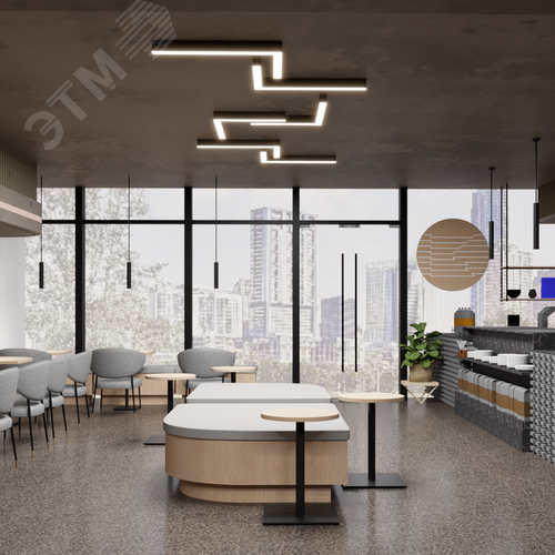 Светильник светодиодный RVE-PLS5070-SYMBOL-L-518-N (Символ L 518х518х70мм сегмент 518мм 50х70мм 26Вт Накладной 4000К Серый RAL9006 МУАР) - фото 3