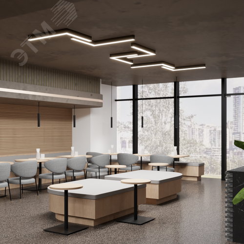 Светильник светодиодный RVE-PLS5070-SYMBOL-L-518-N (Символ L 518х518х70мм сегмент 518мм 50х70мм 26Вт Накладной 4000К Серый RAL9006 МУАР) - фото 4