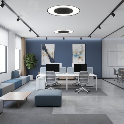 Светильник светодиодный RVE-LBX-Светильник UnitY-800х800х800х100мм 73Вт Встраиваемый 4000К белый) - фото 4