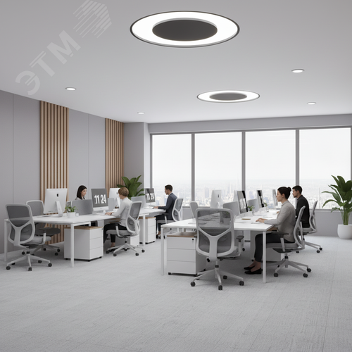 Светильник светодиодный RVE-LBX-Светильник UnitY-800х800х800х100мм 73Вт Встраиваемый 4000К белый) - фото 5