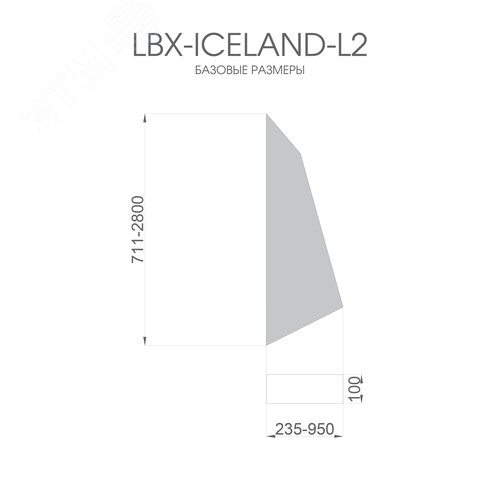 Светильник светодиодный RVE-LBX-ICELAND-2800-N ( 2800х950х120мм 198Вт Накладной 4000К Белый) - фото 6
