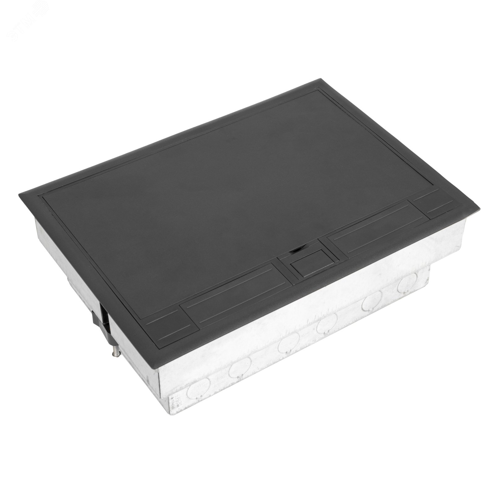 Изображение товара Лючок напольный 12 (2x6) модулей пластиковая серая крышка для пола