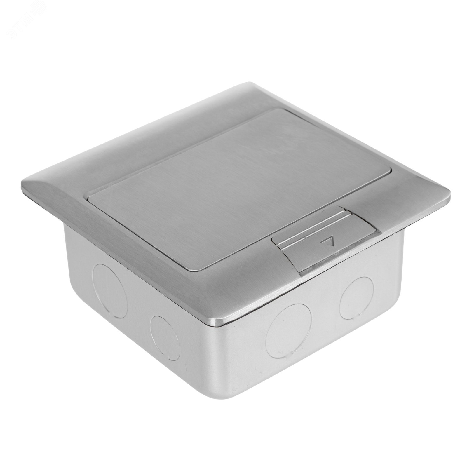 Изображение товара Лючок напольный 4 модуля выдвижной алюминий в бетон серебрянный