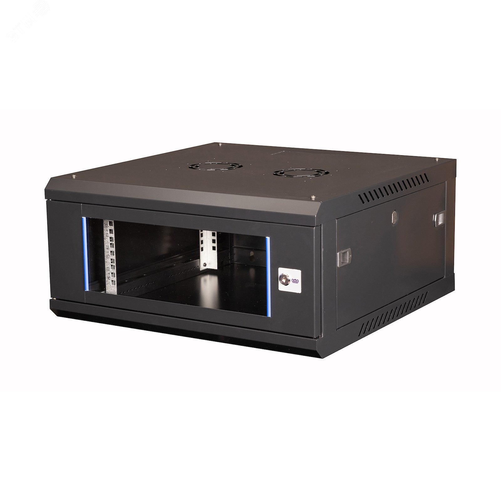 Изображение товара Телекоммуникационный настенный шкаф 4U 280х600х600 мм стекло черный Datarex