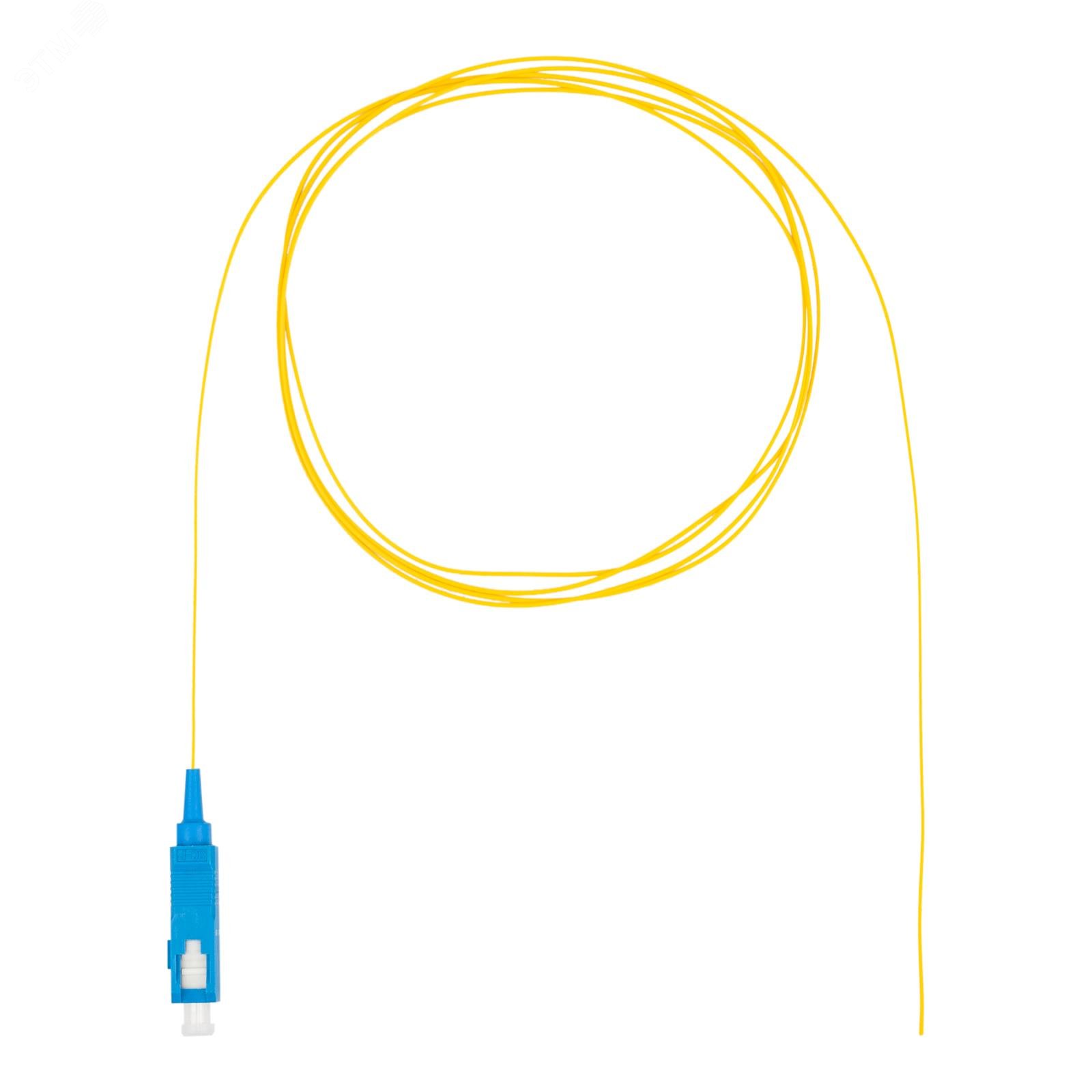 Изображение товара Пигтейл SC OS2 нг(А)-HF желтый 1.5 м для оптического соединения