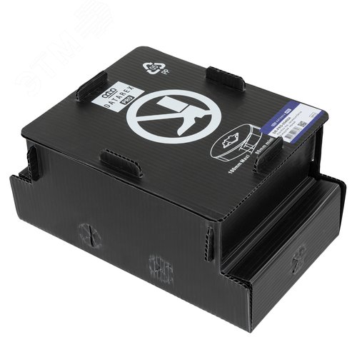 Изображение товара Коробка под заливку в бетон 8 модулей черный (шт)