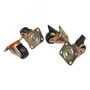 Изображение товара Комплект роликов, 2 шт с тормозом, 2 шт обычных, 150 кг на ролик DATAREX (компл)