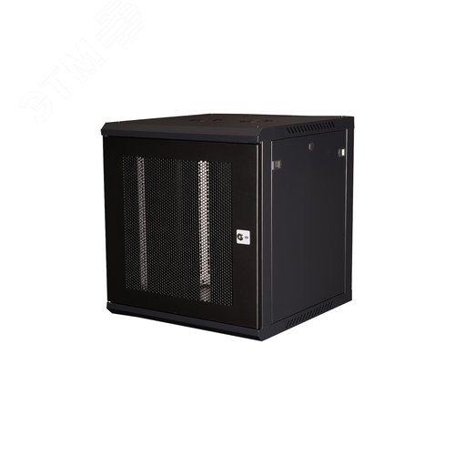 Изображение товара Шкаф 19'' телекоммуникационный настенный, 12U 635х600х600 мм, дверь перфорация, черный (шт)