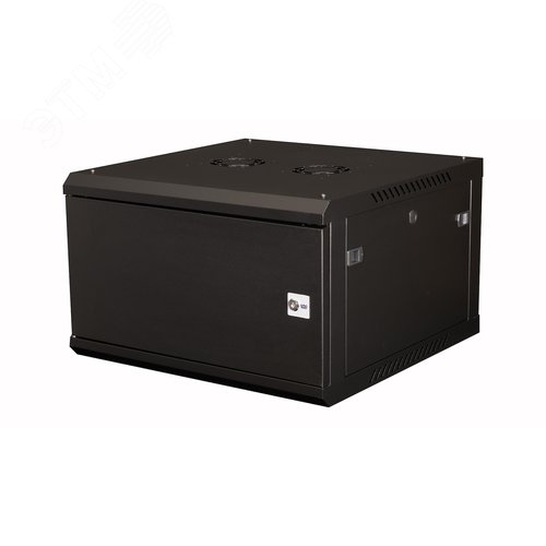 Изображение товара Шкаф 19'' телекоммуникационный настенный, 6U 368х600х600 мм, дверь металл, черный (шт)