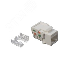 Модуль розеточный Keystone кат. 6, UTP, 1xRJ45, T568A/B, белый DATAREX