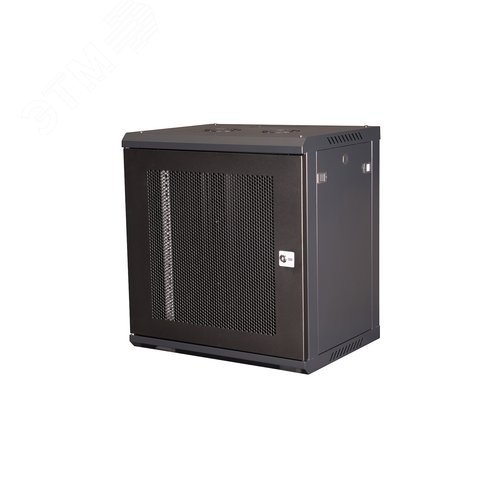 Изображение товара Шкаф 19'' телекоммуникационный настенный, 12U 635х600х450 мм, дверь перфорация, черный (шт)