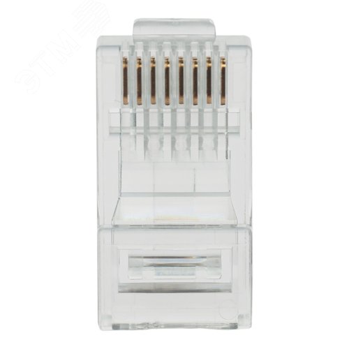 Изображение товара Коннектор (вилка) UTP кат.6 8P8C универсальная, 15U', 3 зубца, упак 100 шт DATAREX (упак)