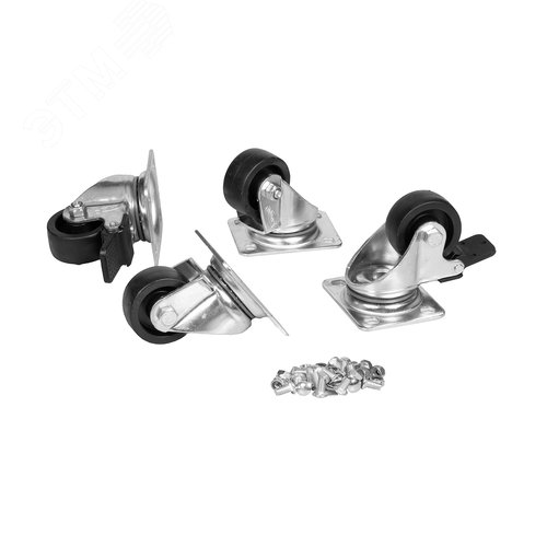 Изображение товара Комплект роликов, 2 с тормозом, 2 обычных, для настенных шкафов (шт)