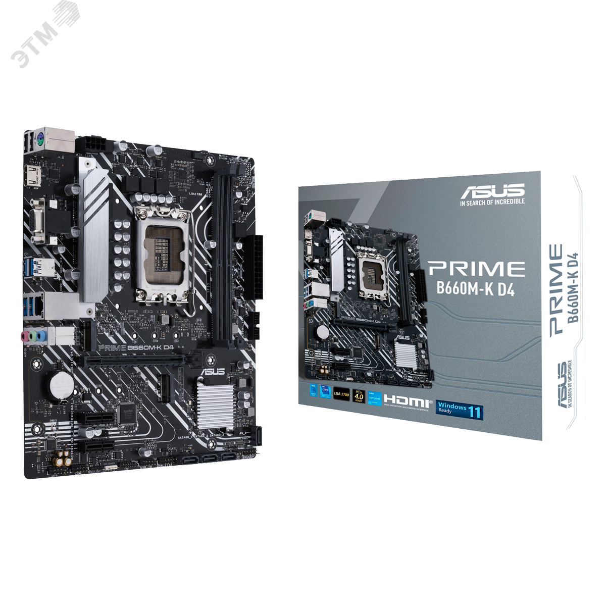 Изображение товара Материнская плата ASUS PRIME B660M-K D4 на чипсете Intel B660 Micro ATX