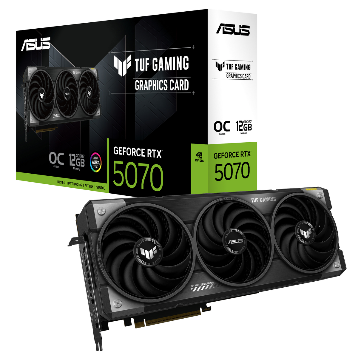 Изображение товара Видеокарта RTX 5070 TUF GAMING, NVIDIA GeForce, 12 ГБ, GDDR7, PCI-Express 5.0 (шт)