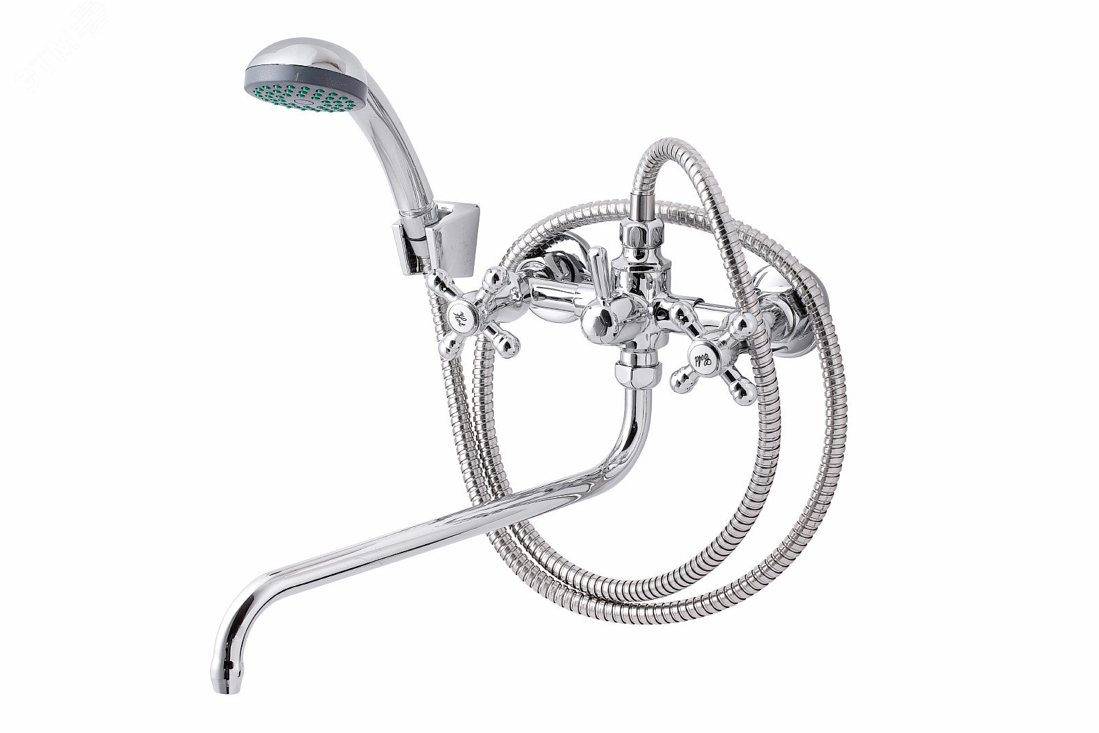 Изображение товара Смеситель для ванны и душа PROFSAN ПСМ-150-К89 120 мм хром настенный