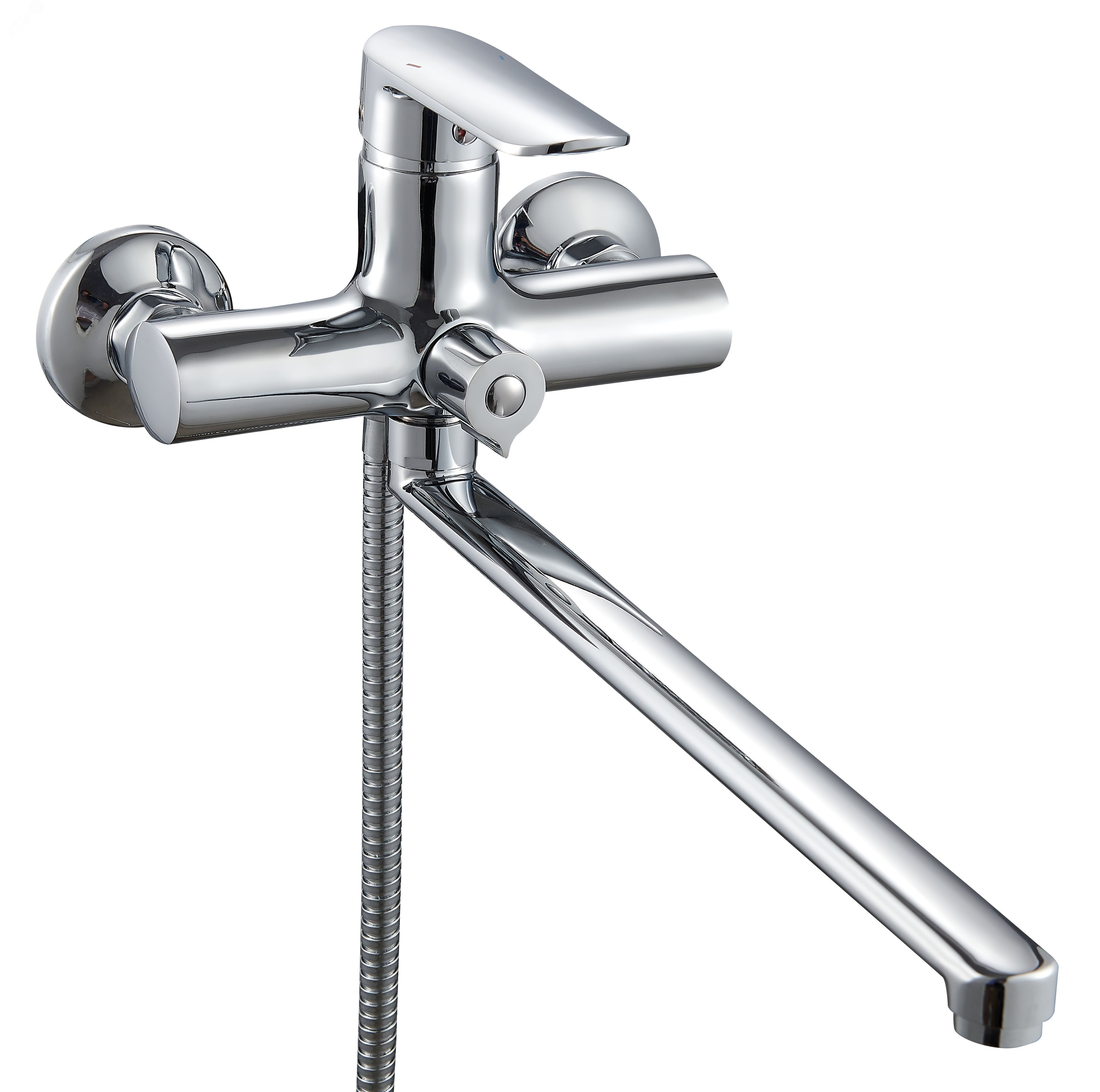 Изображение товара Смеситель для ванны и душа PROFSAN ПСМ-200-2 с латунным корпусом и керамическим картриджем