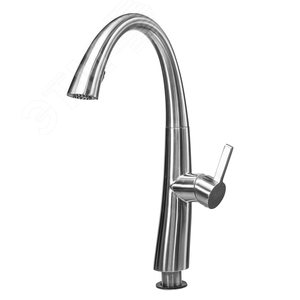 Изображение товара Смеситель для мойки ПСМ-300-9 STEEL нержавеющая сталь AISI-304 с выдвижной лейкой тип См-МОЦБИвА (шт)