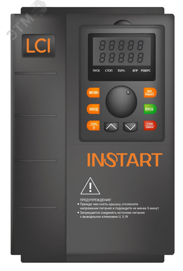 Изображение товара Преобразователь частоты LCI-G18.5/P22-4B 18.5кВт, 3Ф, IP20, с панелью управления