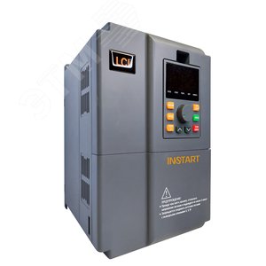 Изображение товара Преобразователь частоты LCI-G5.5/P7.5-4B 5.5 кВт/7.5 кВт, 13А/18А, трехфазный, 380В±15%, 50Гц/60Гц, IP20, с панелью управления, с пожарным режимом (шт)