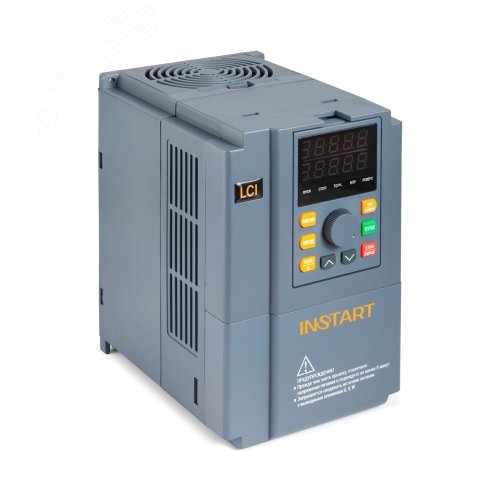 Изображение товара Преобразователь частоты 7.5 кВт/11 кВт, 18А/24A, трехфазный, 380В±15%, 50Гц/60Гц, IP20, с панелью управления (шт)