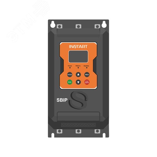 Изображение товара Устройство плавного пуска УПП 75 кВт 150A, 3 ~ 342-440 В, IP00, Modbus RTU, съемная панель, русскоязычное меню, встроенный обводной контактор (шт)