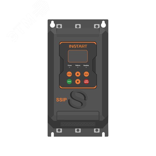 Изображение товара Устройство плавного пуска УПП 185 кВт 370 A, 3 ~ 342-440 В, IP00, Modbus RTU, съемная панель, русскоязычное меню, без обводного контактора (шт)