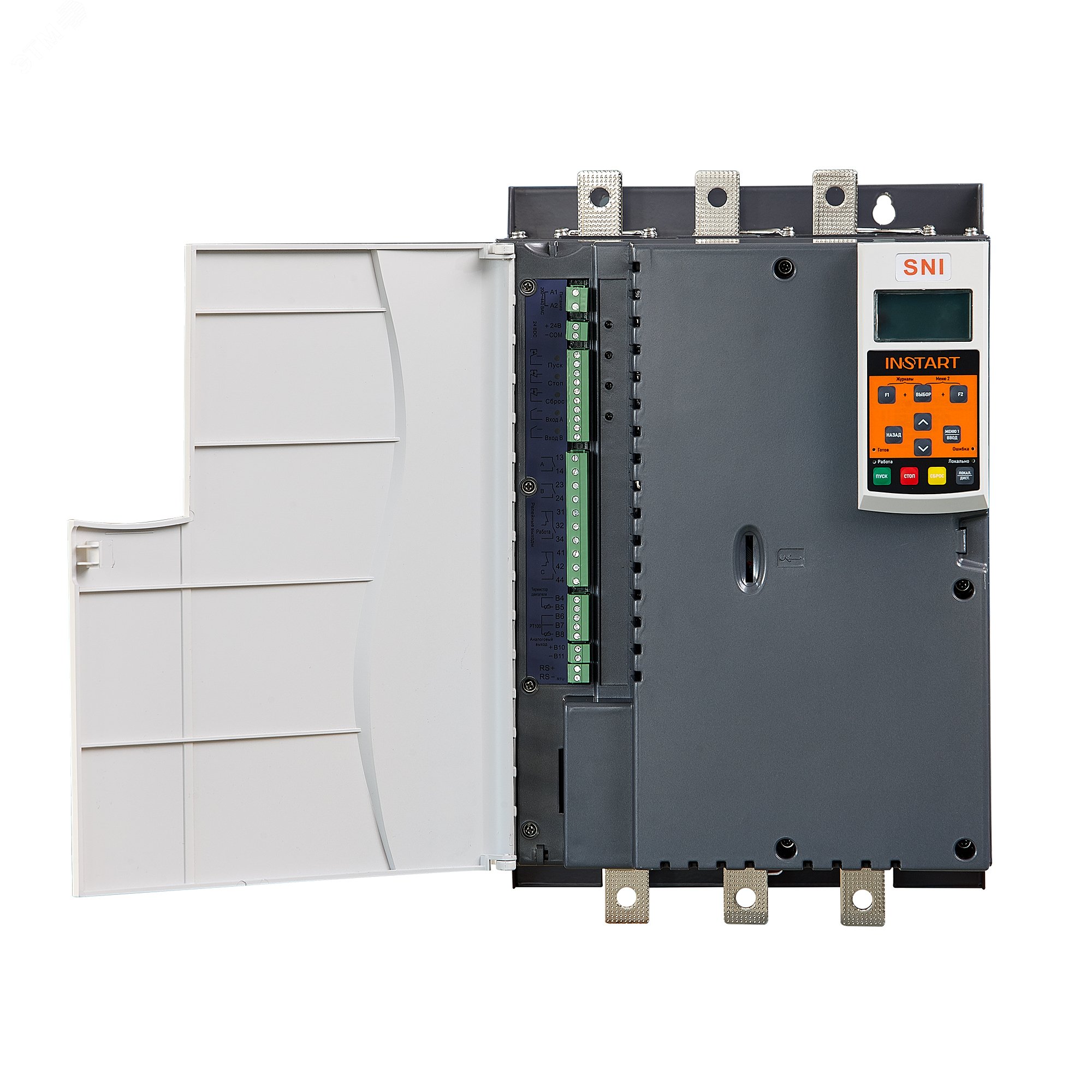 Устройство плавного пуска SNI-90/105-06 90кВт, 105А, 3Ф, 690В±15%, 50Гц/60Гц, IP00, со встроенным байпасом SNI-90/105-06 Instart - превью 2