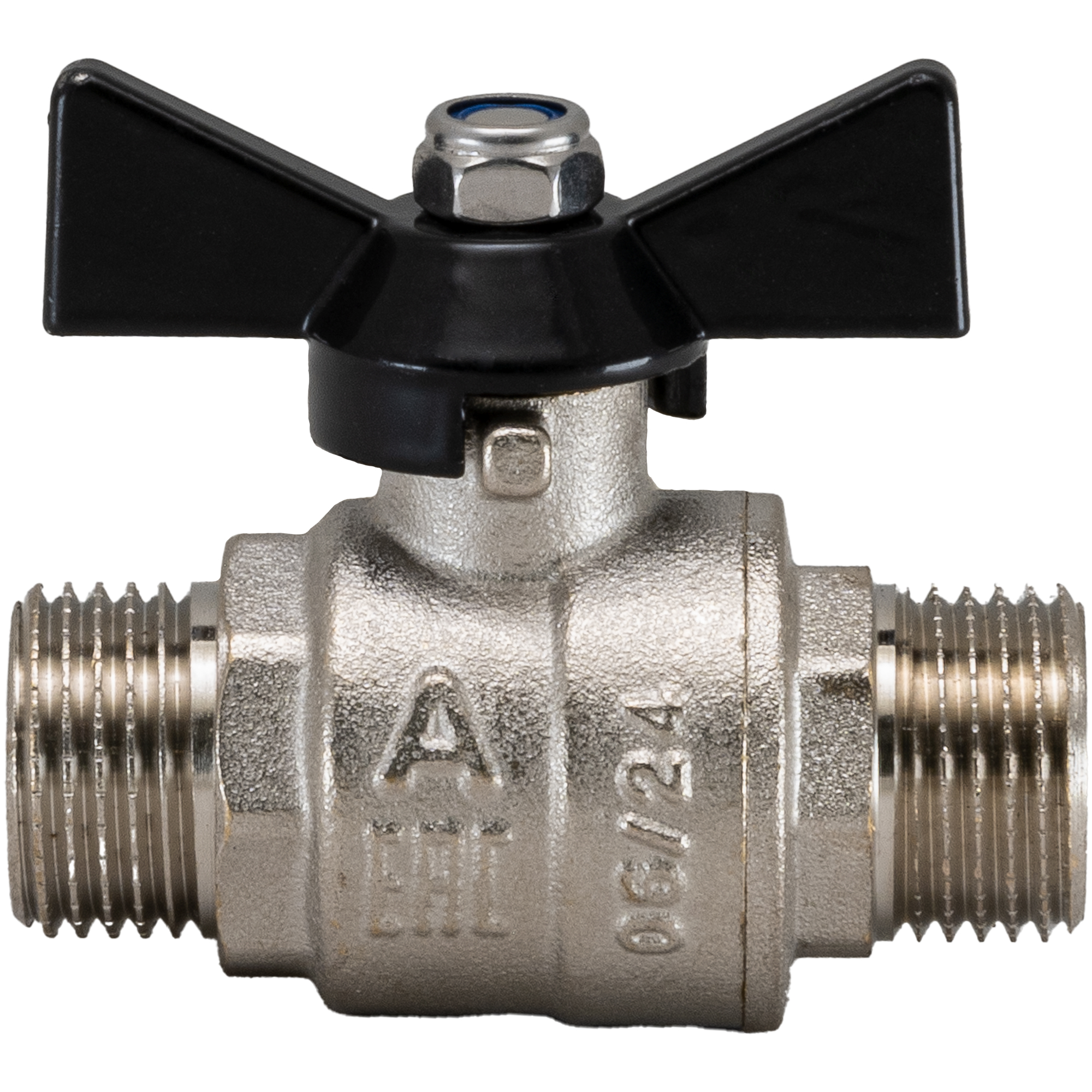 Кран шаровой полнопроходной  1/2' НР бабочка