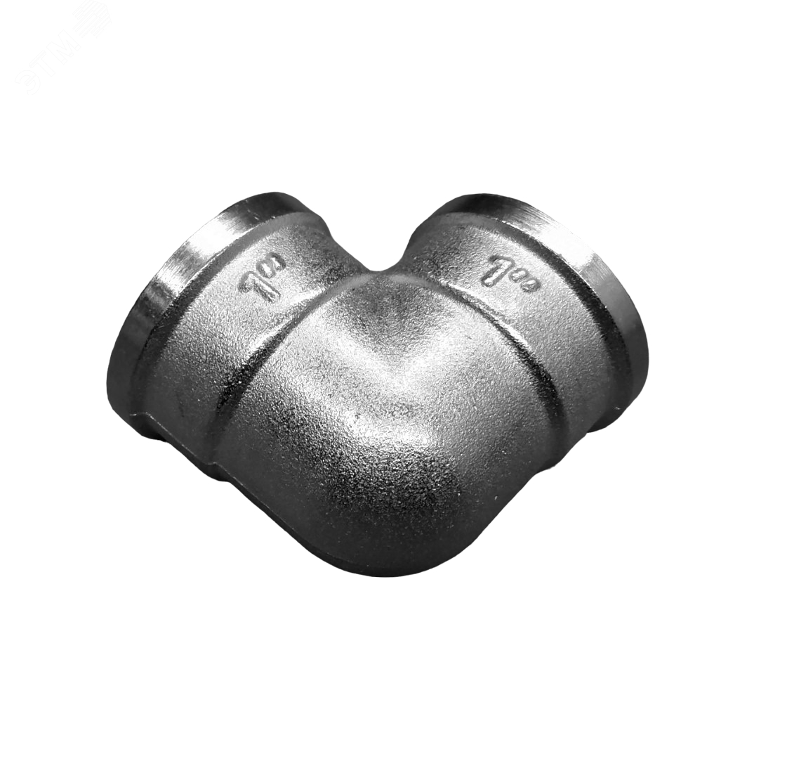 Изображение товара Угольник ВВ 1 никелированный 25мм резьбовое соединение 90 градусов