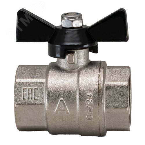 Изображение товара Кран шаровой полнопроходной 1' ВВ бабочка (шт)