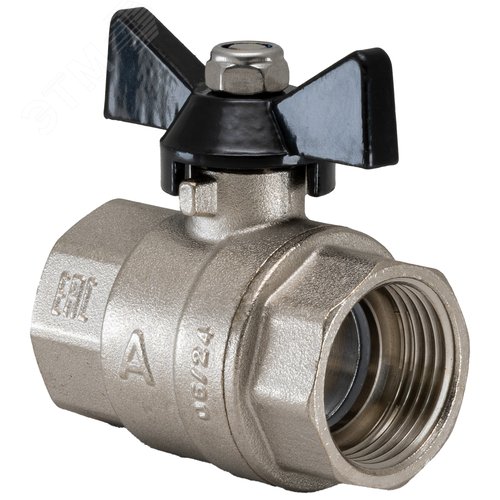 Кран шаровой полнопроходной  3/4' ВВ бабочка - фото 3