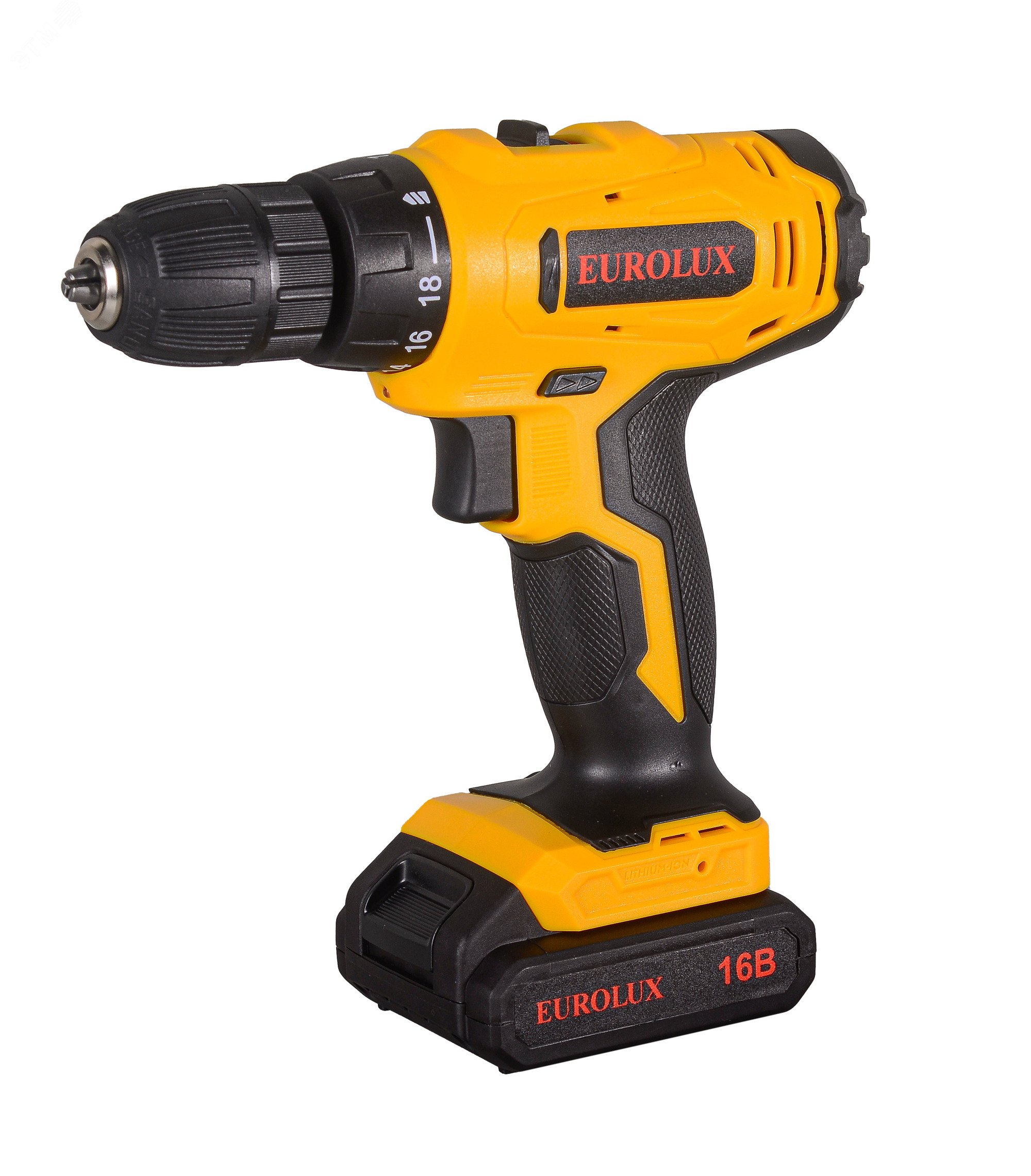 Изображение товара Аккумуляторная дрель-шуруповерт Eurolux ДА-16/2Li, 16 В, 2 аккумулятора