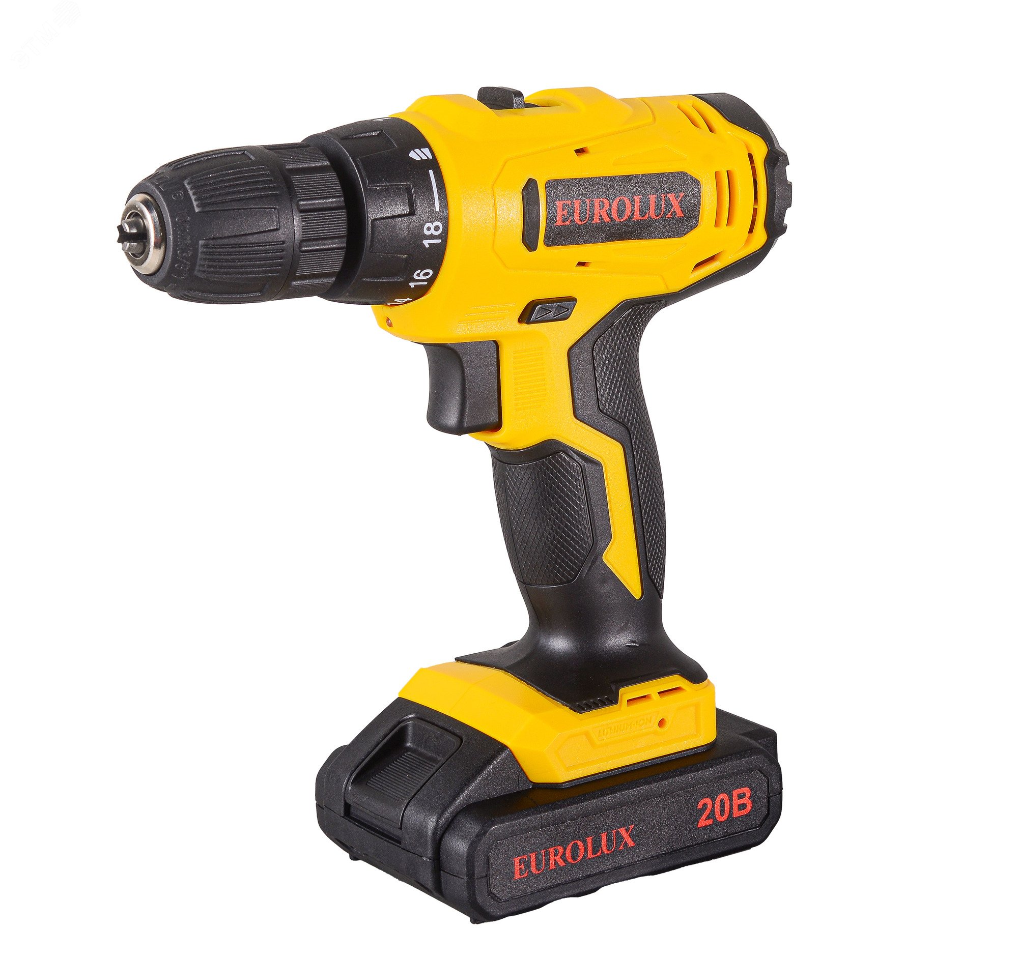 Изображение товара Аккумуляторная дрель-шуруповерт Eurolux ДА-20/2Li 20 В 2 скорости