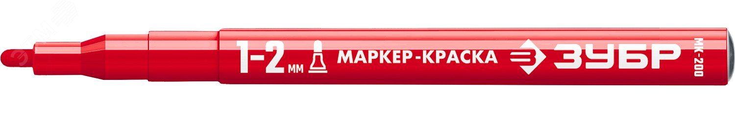 Изображение товара Маркер-краска Профессионал МК-200 круглый наконечник 1-2 мм красный (шт)