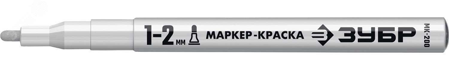 Изображение товара Маркер-краска Профессионал МК-200 круглый наконечник 1-2 мм белый (шт)