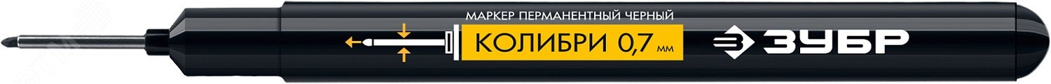 Изображение товара Маркер перманентный для отверстий КОЛИБРИ черный, 0.7-1 мм (шт)