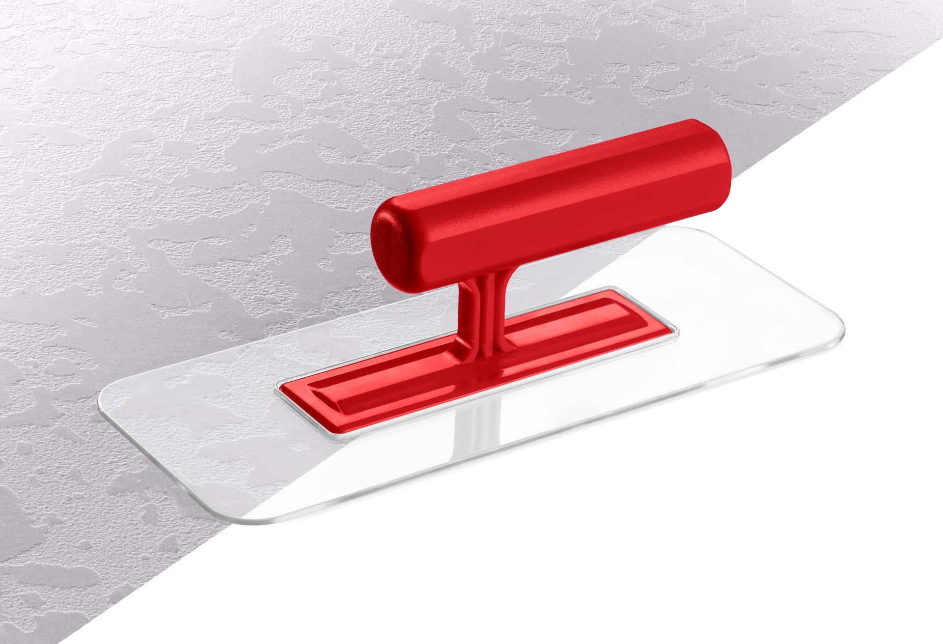 Изображение товара Гладилка пластикова, закругленная, штукатурная, прозрачная 220 х 90 мм (шт)