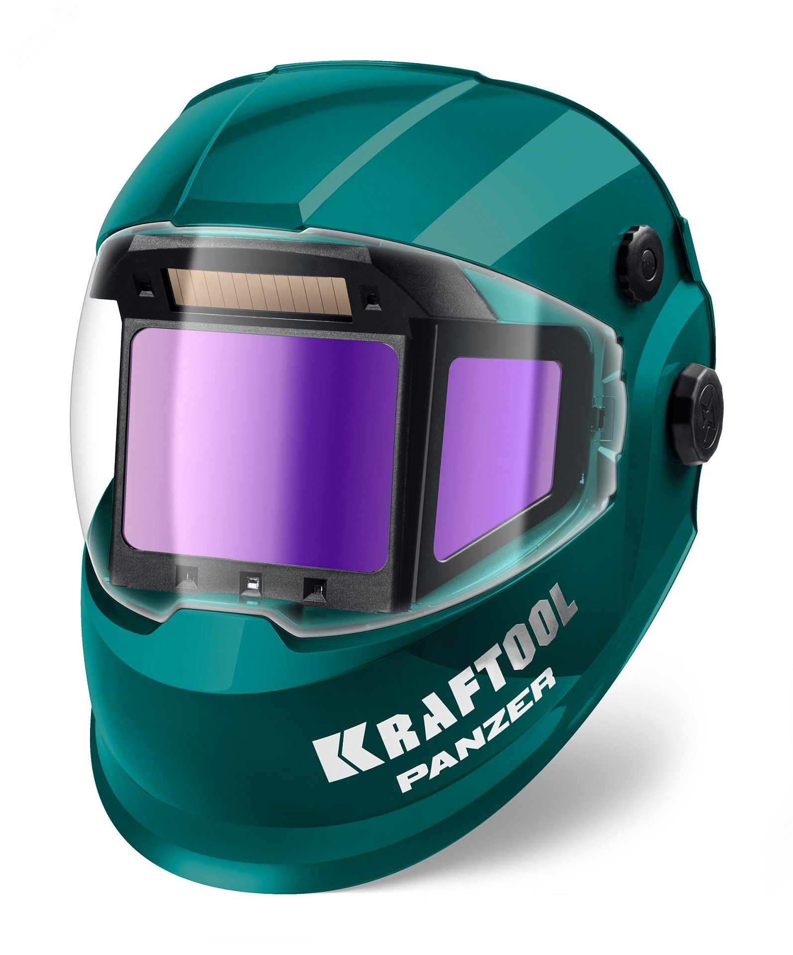 Изображение товара Маска сварщика PANZER хамелеон, с панорамным трёхсторонним светофильтром, затемнение 3/4-8/9-14 (шт)