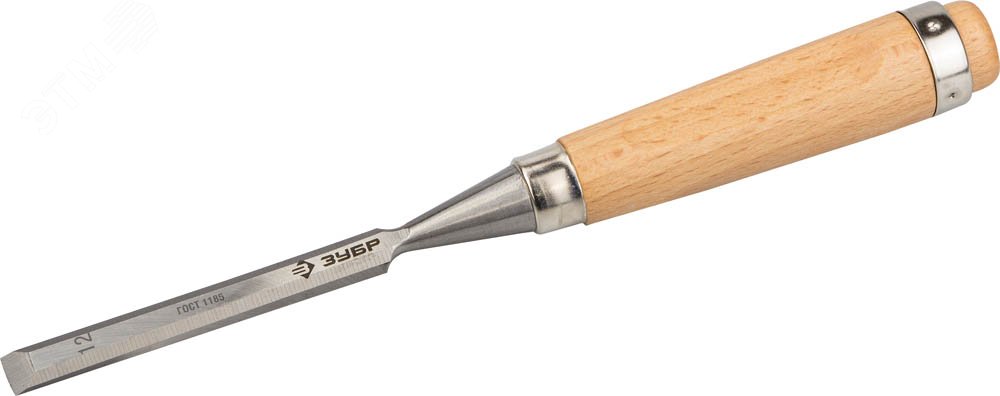 Стамеска-долото с деревянной рукояткой классик, 12мм 18096-12 ЗУБР